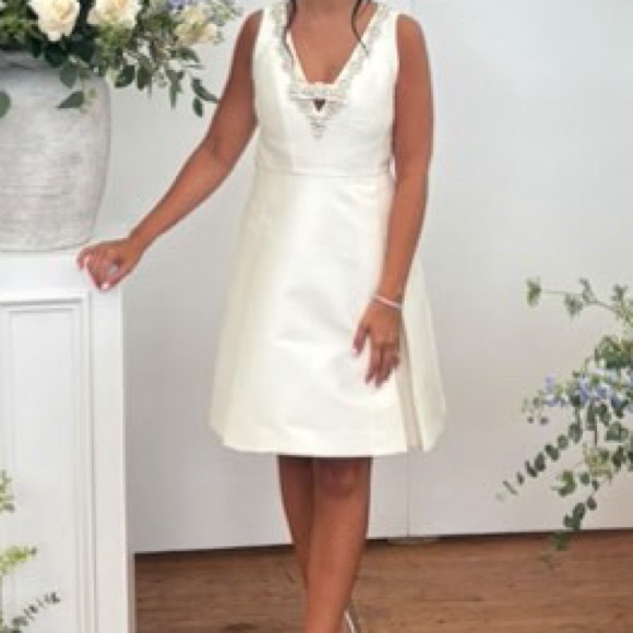 Worn Once BRIDAL Sachin & Babi Millie Dress - Off White - Picture 10 of 10